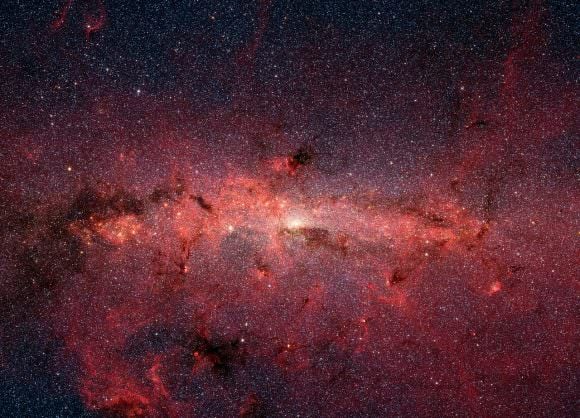 The core of the Milky Way. Credit: NASA/JPL-Caltech/S. Stolovy (SSC/Caltech)