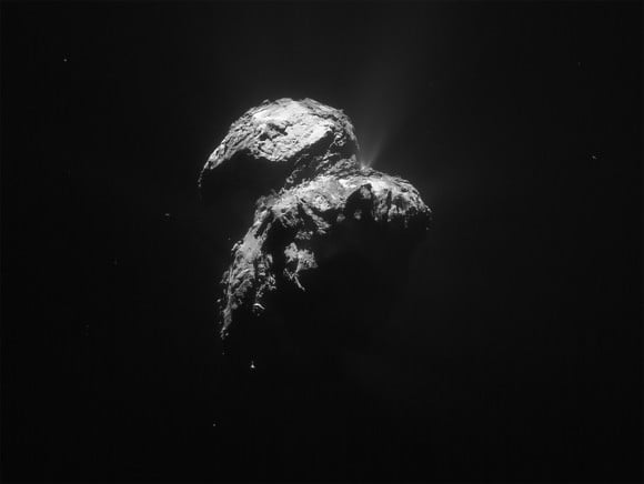 NAVCAM image of comet 67P/Churyumov-Gerasimenko acquired on Nov. 22, 2015.