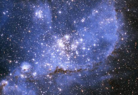 Our Sun formed within a star cluster similar to this, NGC 346 in the neighboring Small Magellanic Cloud. Credit: NASA, ESA and A. Nota (STScI/ESA).