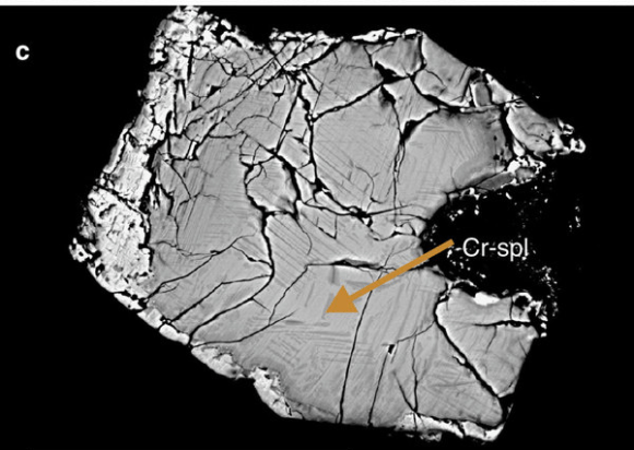 The faint grey lines in this electron image of Ost 65 are called