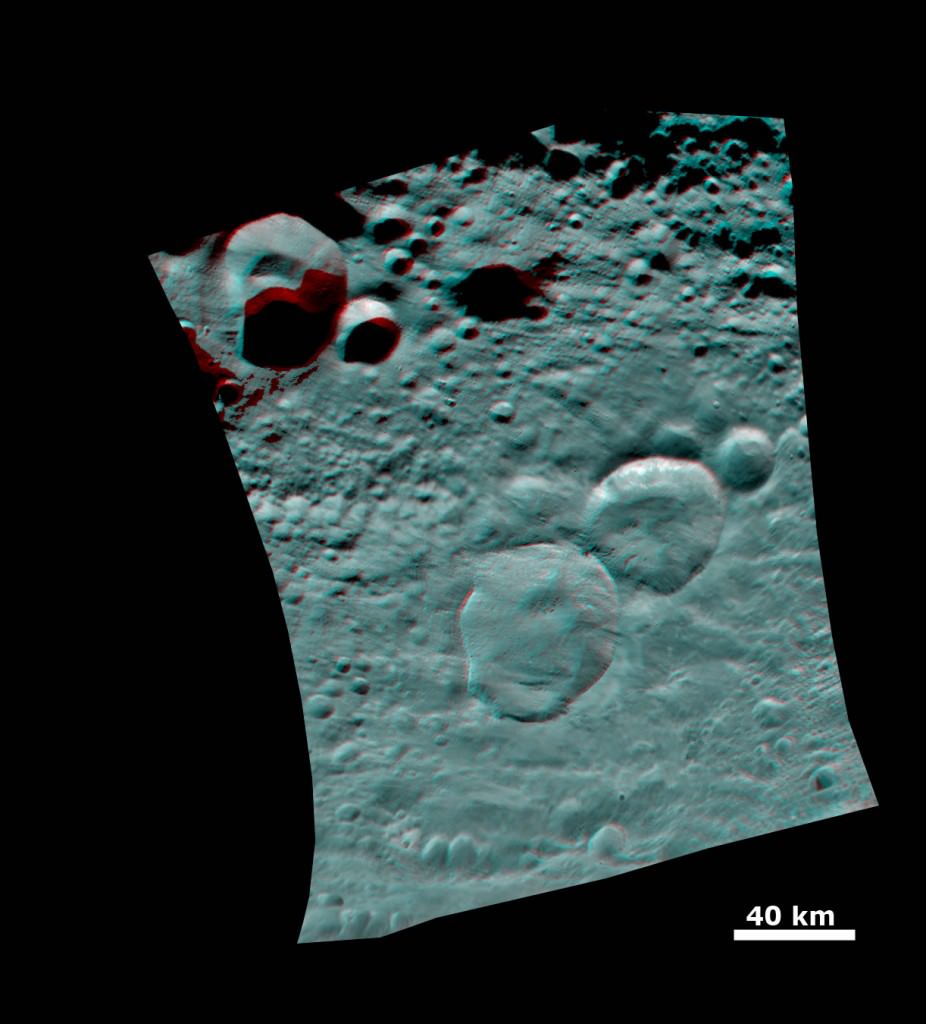 Dramatic 3 D Imagery Showcases Vesta S Pockmarked Mountainous And