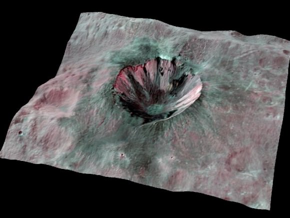 Ancient Impacts Stained Vesta With Carbon Rich Material Universe Today