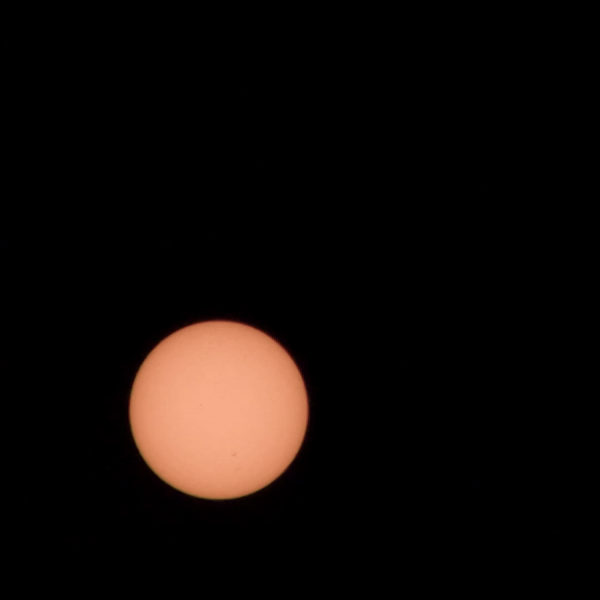 Deimos transits the Sun as seen from the Perseverance rover on January 20th, 2024. Credit: NASA/JPL/Processing: Simon Schmaub