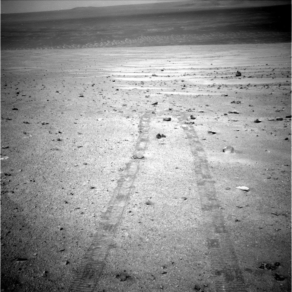 Tracks from Opportunity stretch across this vista taken by the rover on Sol 3,781 in September 2014. This is from only ten years ago, but those missions already seem historical. Credit: NASA/JPL-Caltech/Cornell Univ./Arizona State Univ.