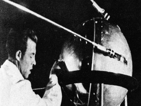 The metal ball that started it all... Sputnik 1. (Credit: NASA/Asif A. Siddiqi ).