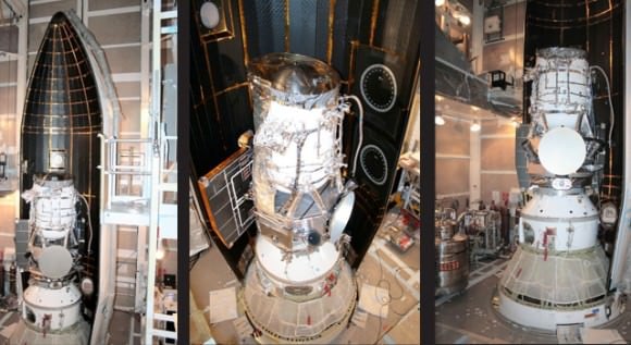 WISE tucked safely in its nose cone, ready for launch aboard a Delta II rocket this Friday. Image Credit:United Launch Alliance/ JPL-Caltech