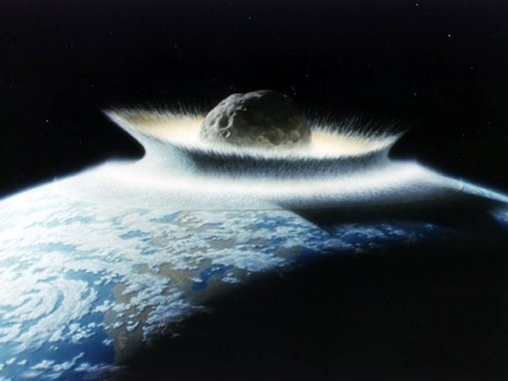 The threat of a massive asteroid impact has decreased with time, but the risk will never be zero. Image Credit: NASA/Don Davis