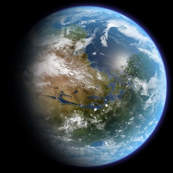 Artist's conception of a terraformed Mars. Credit: Ittiz/Wikimedia Commons