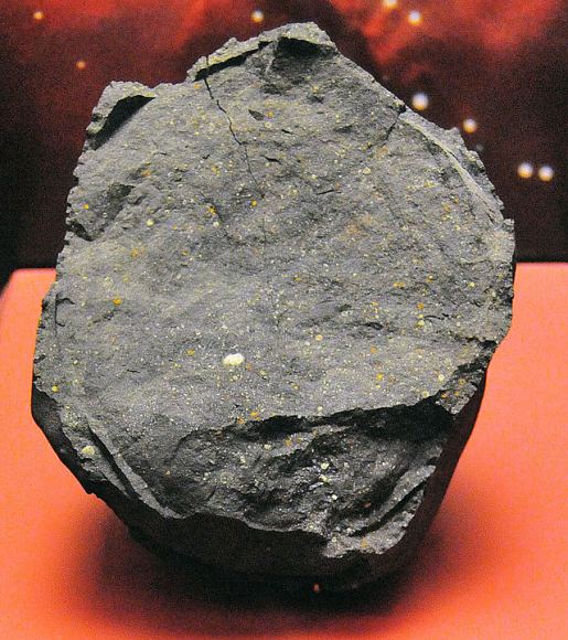 The Murchison Meteorite, which fell to Earth in 1969. Courtesy Basilicofresco, CC BY-SA 3.0