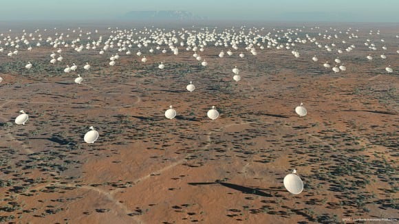 The planned Square Kilometer Array will be the world's largest radio telescope when it begins operations in 2018 Swinburne Astronomy Productions for SKA Project Development Office