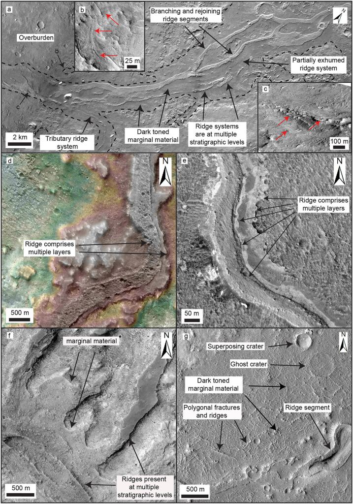 Detailed images of the Martian surfaces that show the river systems in the highest resolution ever.