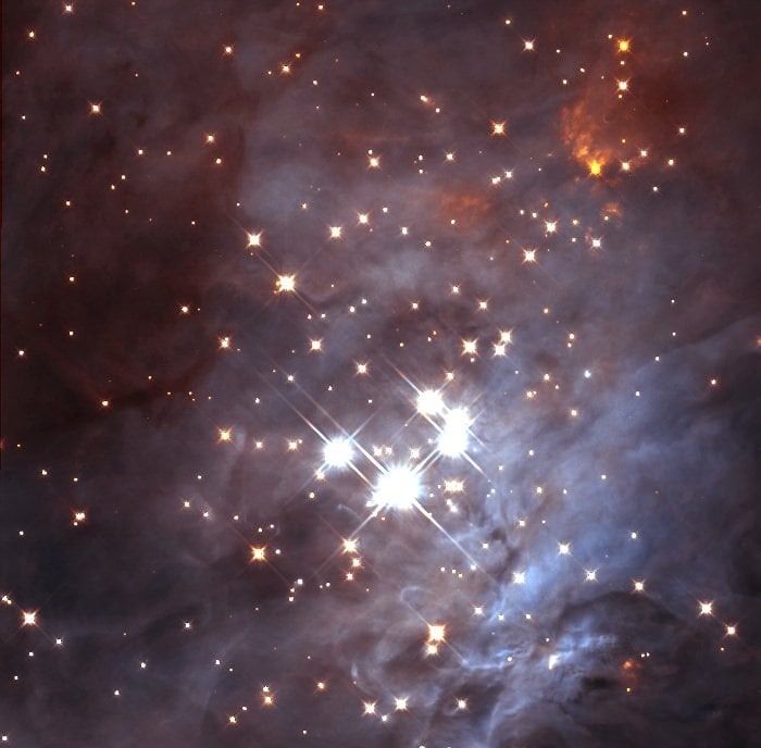 Behind the Gas and Dust of Orion's Trapezium Cluster