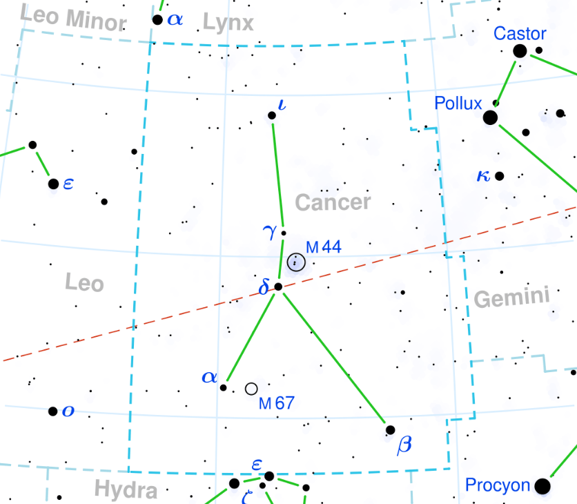 Cancri 55 is 41 light-years away in the Cancer constellation. Image Credit: CC BY-SA 3.0, https://commons.wikimedia.org/w/index.php?curid=361148