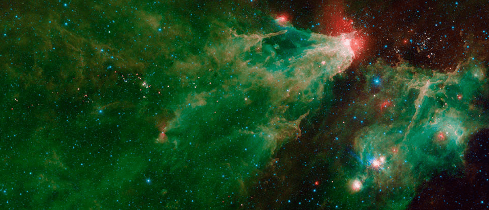 Spitzer image of the Cepheus B and C nebula. Image Credit: NASA