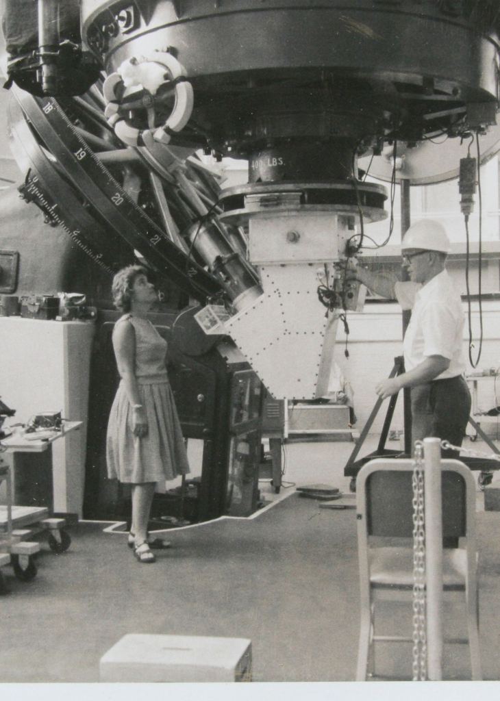 Rubin with her long-time collaborator Kent Ford at the Lowell Observatory in 1965. Image Credit: Courtesy Carnegie Institution for Science Department of Terrestrial Magnetism Archives