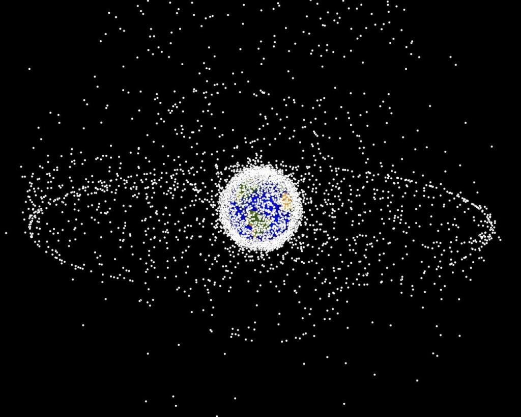 Visual depiction of Kessler Syndrome.