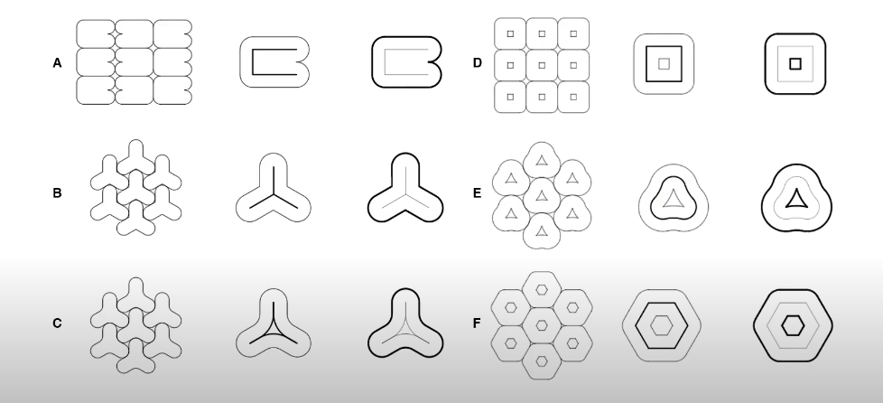 PAVER explored different geometric patterns for their melted-regolith surfaces. Image Credit: PAVER/ESA