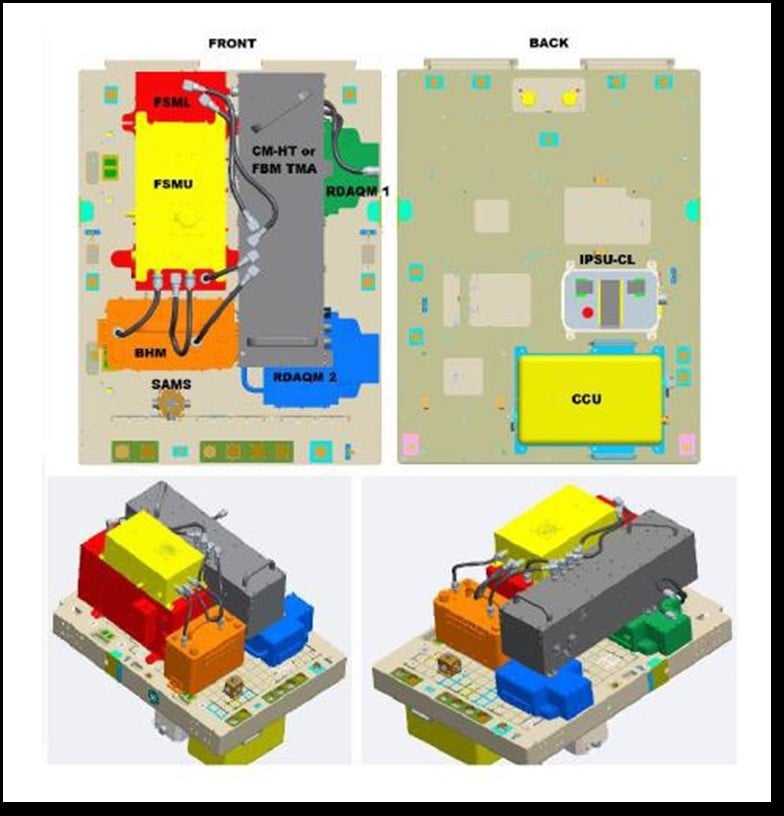 Engineering drawing of the FBCE experiment.
