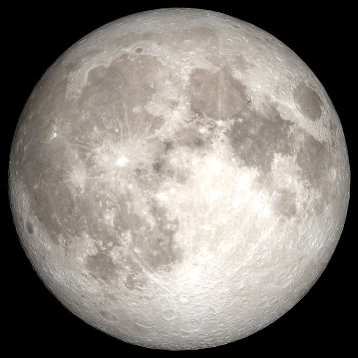 The next full Moon according to the simulation of the Moon. Image Credit: NASA SVS/Ernie Wright