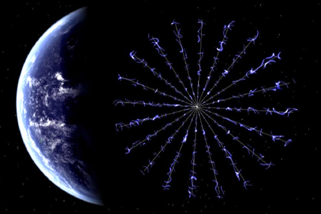 Artist's illustration of the Heliopause Electrostatic Rapid Transit System.