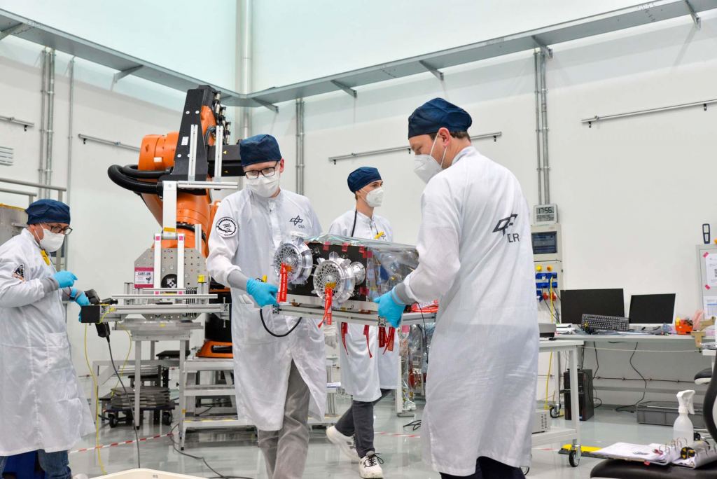 This image shows the MMX rover being delivered to the DLR site in Bremen, where it will be completed. Image Credit: DLR.