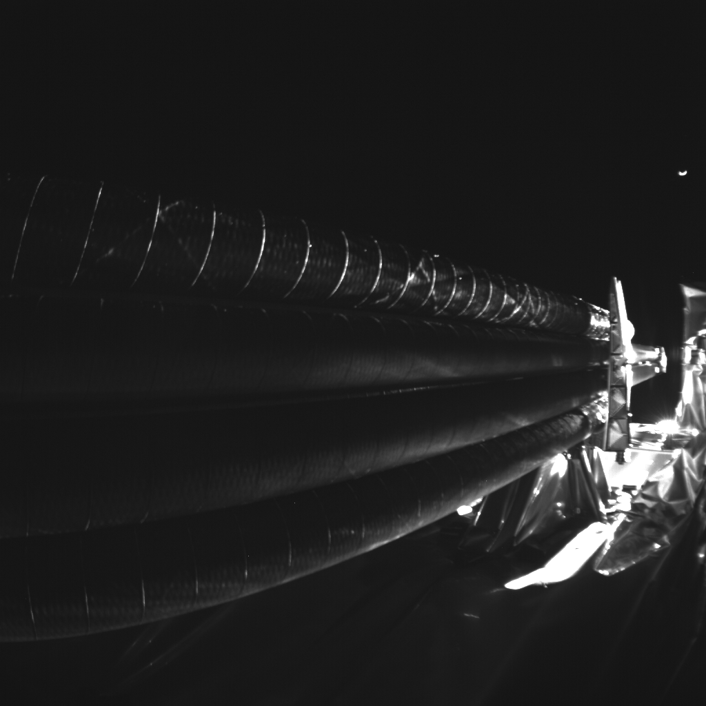 A timelapse of JUICE's RIME antenna wiggling and forth. Technicians are still working to unstick it. Courtesy ESA.