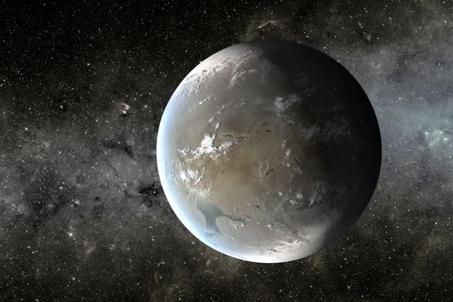 This is an artist's illustration of exoplanet Kepler 62f. We know of thousands of exoplanets but information about their atmospheres is lacking. Kepler 62f could have liquid water, but only if its atmosphere is rich in carbon dioxide. The James Webb should be able to find out. Artist's Illustration: NASA Ames/JPL-Caltech/T. Pyle