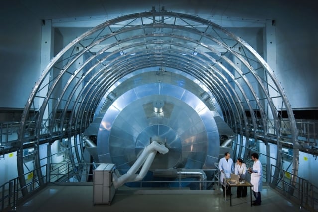 The 10 meter high-resolution spectrometer at the heart of KATRIN (Karlsruhe Tritium Neutrino Experiment. Image Credit: KATRIN Collaboration.