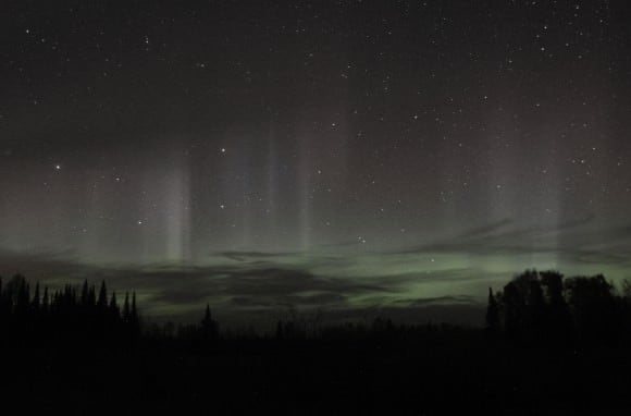Shocked? I took the photo above and using Photoshop adjusted color and brightness to match the naked eye view. Credit: Bob King