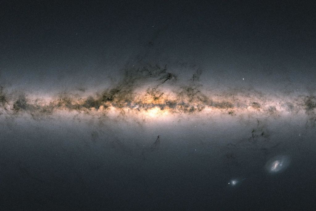 The Milky Way. This image is constructed from data from the ESA's Gaia mission, which is mapping over one billion of the galaxy's stars. Image Credit: ESA/Gaia/DPAC