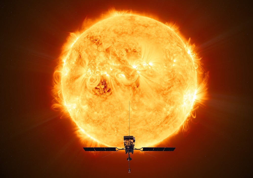 The Solar Orbiter mission is studying the Sun in great detail. It is helping scientists track down the source of the solar wind. Courtesy: ESA.