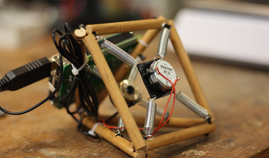 The speaker and microphone were mounted on a special rig to isolate them from one another. Image Credit: Omar Gad