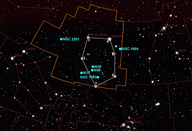 The northern constellation of Auriga, one of the 88 modern constellations recognized by the IAU. Credit: absoluteaxarquia.com