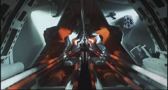 A Colonial Viper leaving the Launch Tube aboard the Battlestar Galactica. Credit: battlestararies-bsr26.net