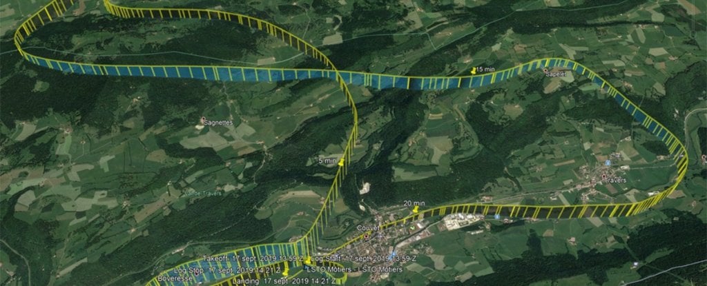 Flight path of the helicopter used in the experiments.
