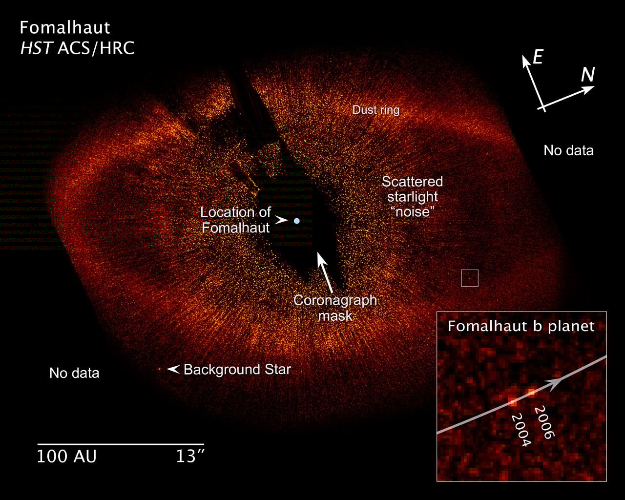 In 2012, Hubble Space Telescope observations seemed to confirm the existence of Fomalhaut b, but since then, the exoplanet hypothesis has fallen out of favour. Image Credit: NASA/HST