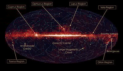 Infrared map of the Milky Way. Image Credit: NASA/JPL-Caltech