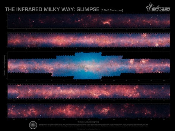 Milky_Way_infrared_mosaic. Credit: Spitzer Space Telescope
