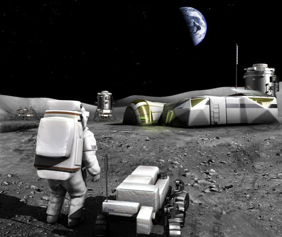 Artist's concept for a Lunar base. Credit: NASA