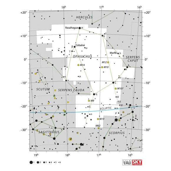 The constellation Ophiuchis. Credit: iau.org