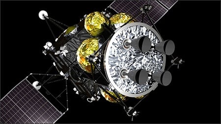 An illustration of JAXA's MMX spacecraft. It will study Phobos and Deimos and hopefully bring a sample from Phobos to Earth for study. That sample will answer a lot of questions about Mars and its two moons. Image Credit: JAXA/MMX