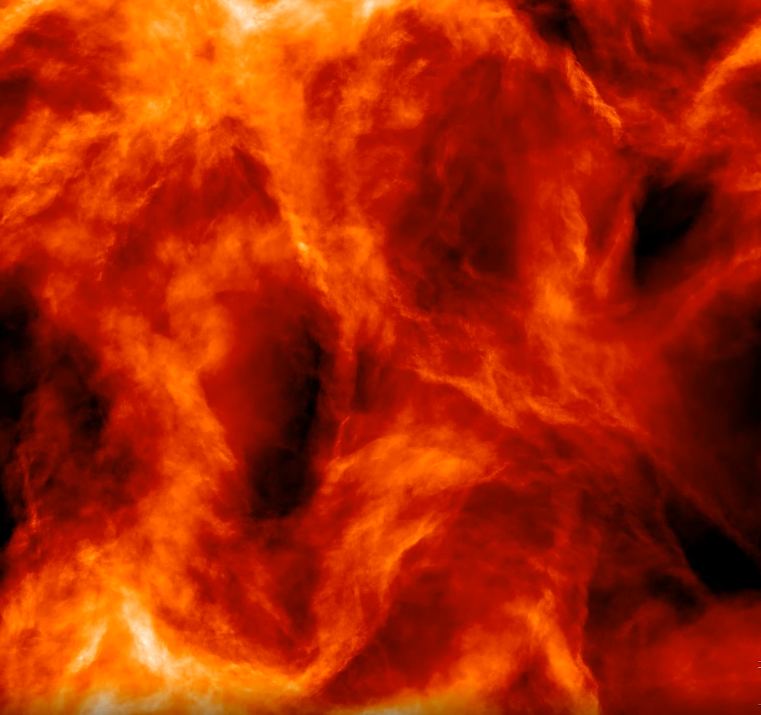 This is a screenshot of the video of the team's simulation. Click to view. Credit: Federrath et al 2021.