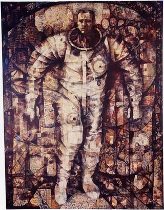 Mitchell Jamieson produced this painting of astronaut Gordon Cooper. Titled