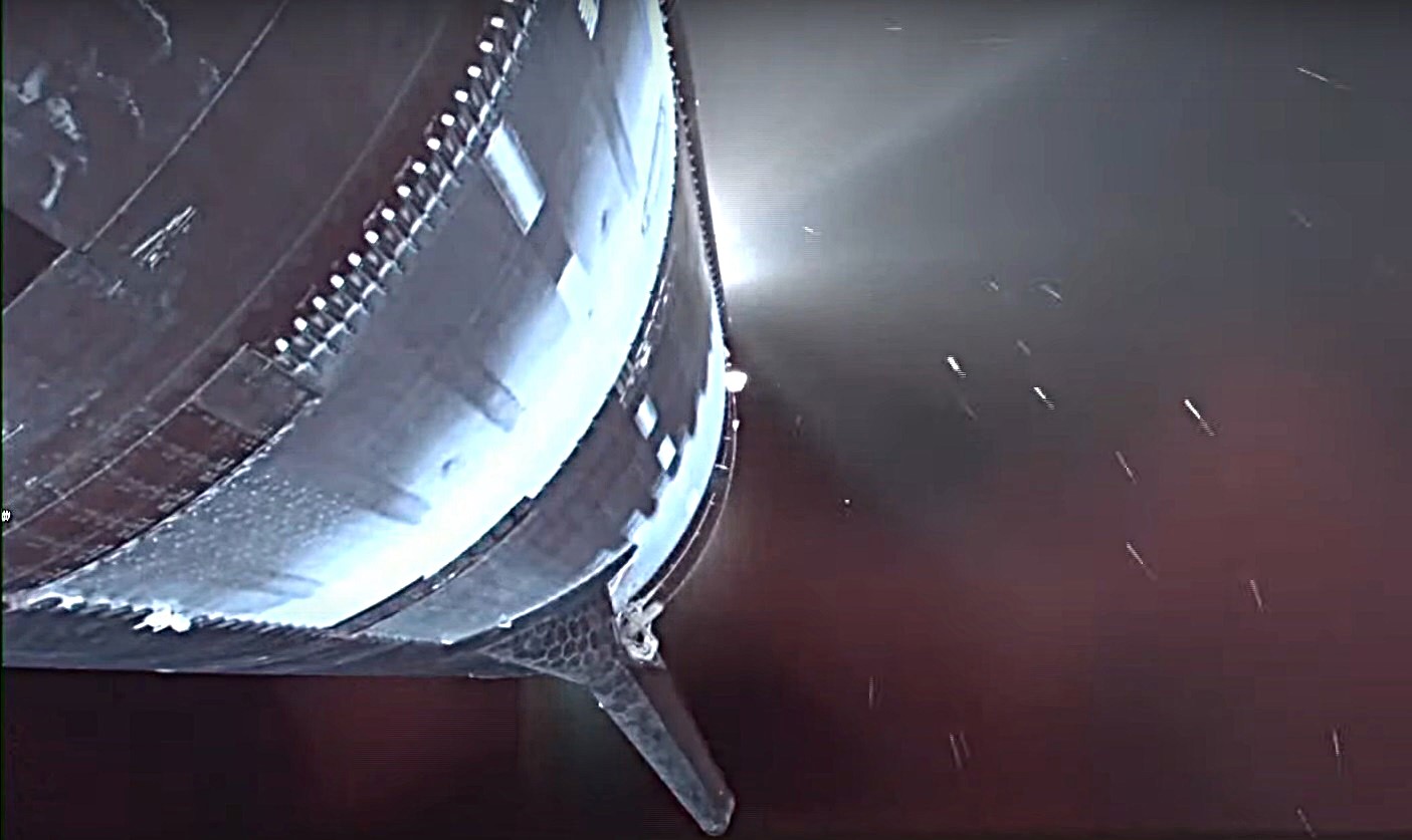 Starship second stage spinning in space