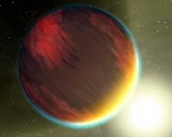 Artist impression of HD 209458b. Image credit: NASA/JPL-Caltech/T. Pyle