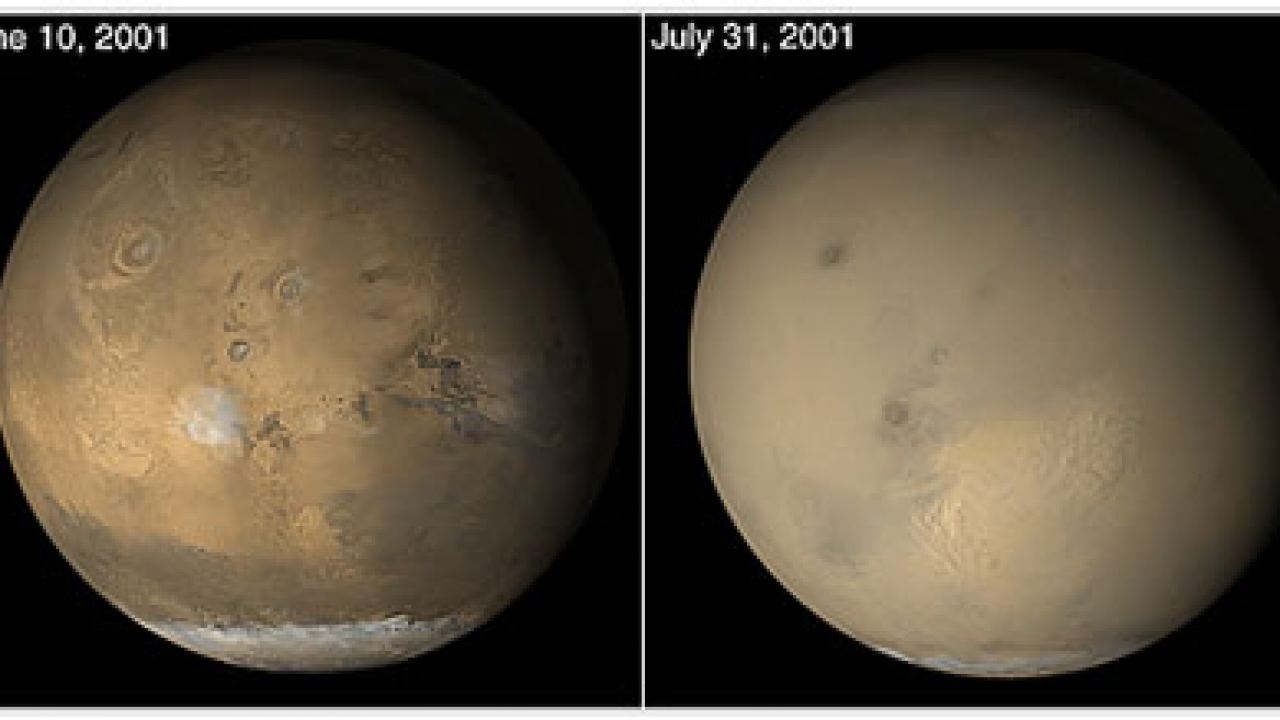 dust storms on planet mars