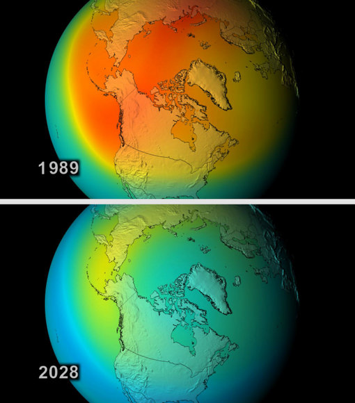 Ozone layer hole. Image credit: NASA