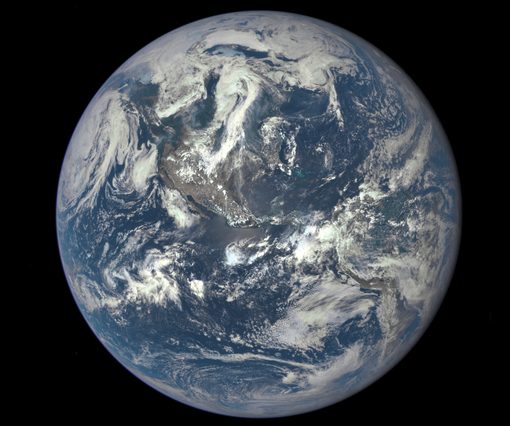 Our beautiful, precious, life-supporting Earth as seen on July 6, 2015 from a distance of one million miles by a NASA scientific camera aboard the Deep Space Climate Observatory spacecraft. Credits: NASA