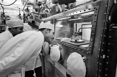 Scientists in the Lunar Receiving Laboratory. Credit: NASA