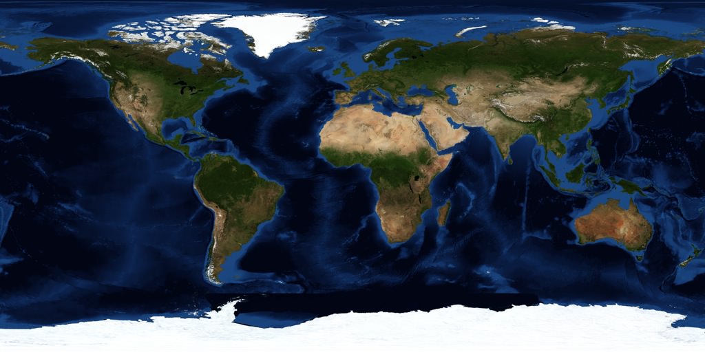 satellite map of world
